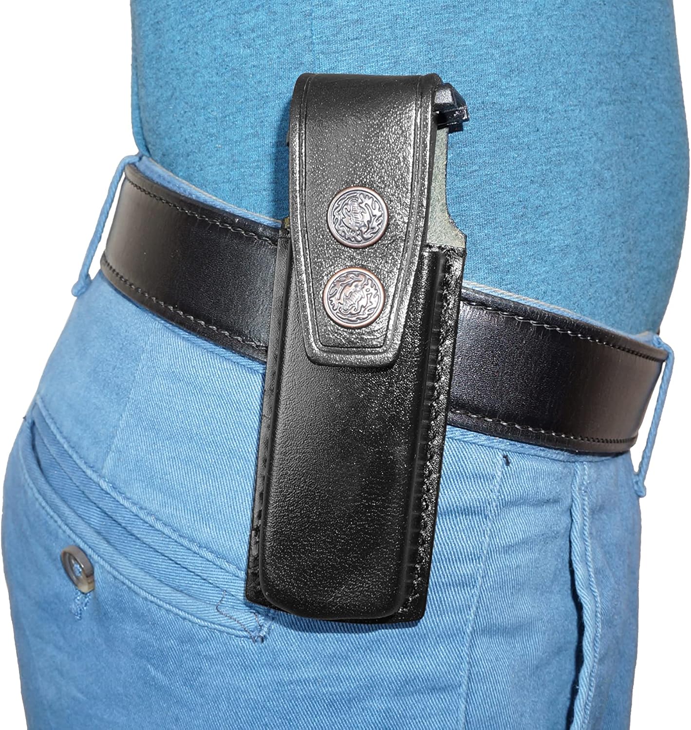 CZ 75 Leather Holster Pancake OWB Thumb Break Open-end Leather Gun Holster 2 Slot Handmade Brown Geunine Leather Holster!
