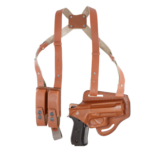 Shoulder Holster Leather concealed carry gun holster 9mm pistol glock 19 17 43 1911 owb adjustable belt pancake holsters black brown taurus g2c g3c thumb break open men women western sig sauer smith Wesson Ruger Springfield right hand 1791