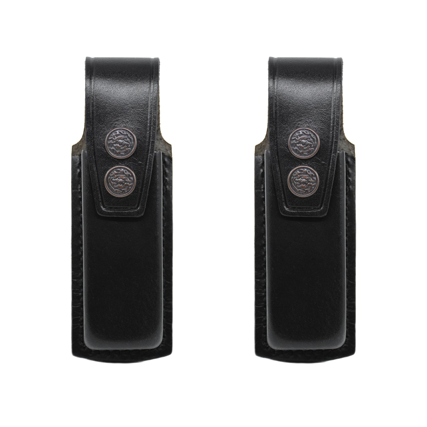 Holster ALSM2091 Two Single Leather Magazine Pouches with Belt Clip for Glock 17 19 22 23 Handmade!
