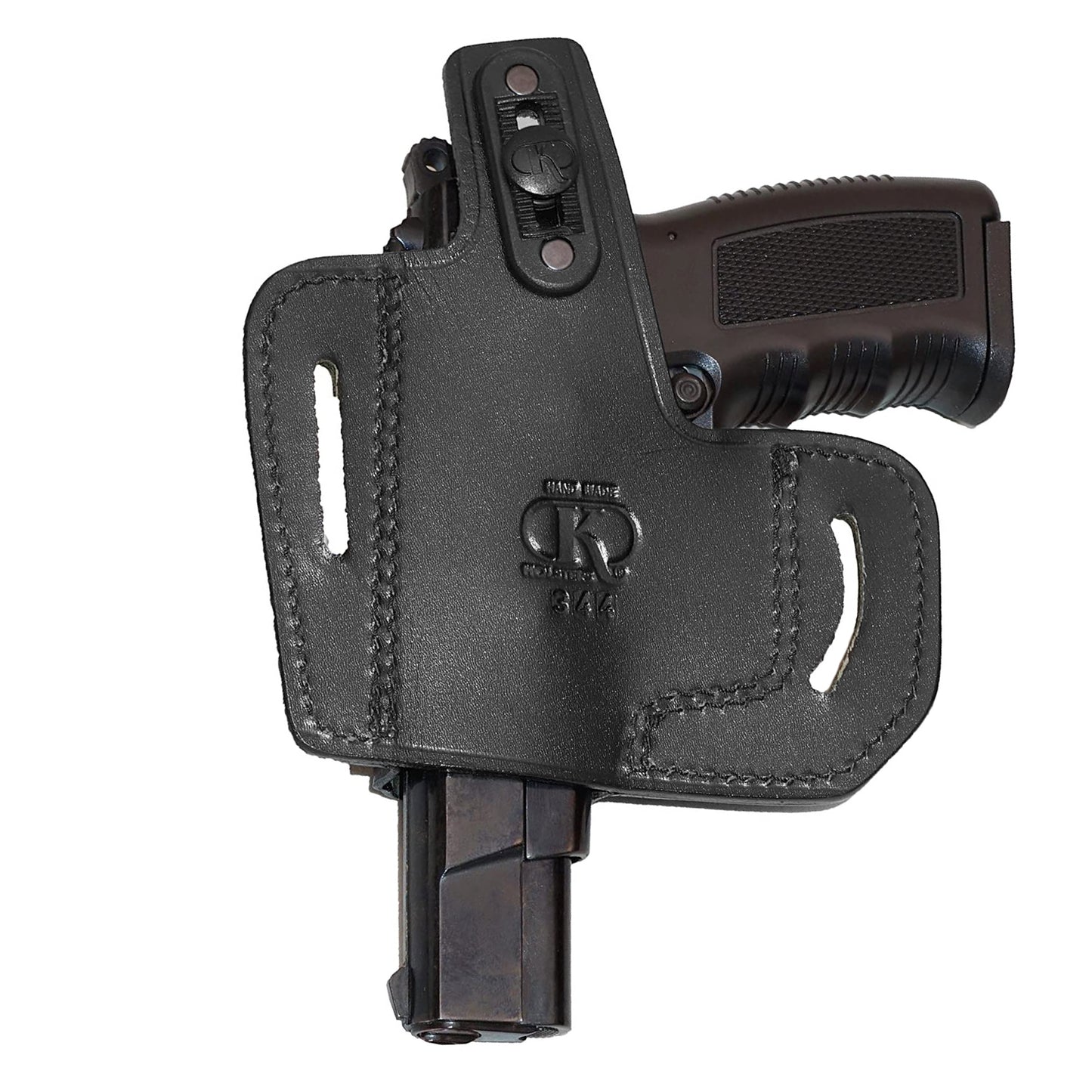 2 Slot Pancake Leather Holster, Fits Colt Kimber Ruger Springfield Taurus 1911, Open-end Thumb Break RH Handmade! (ALIS344)