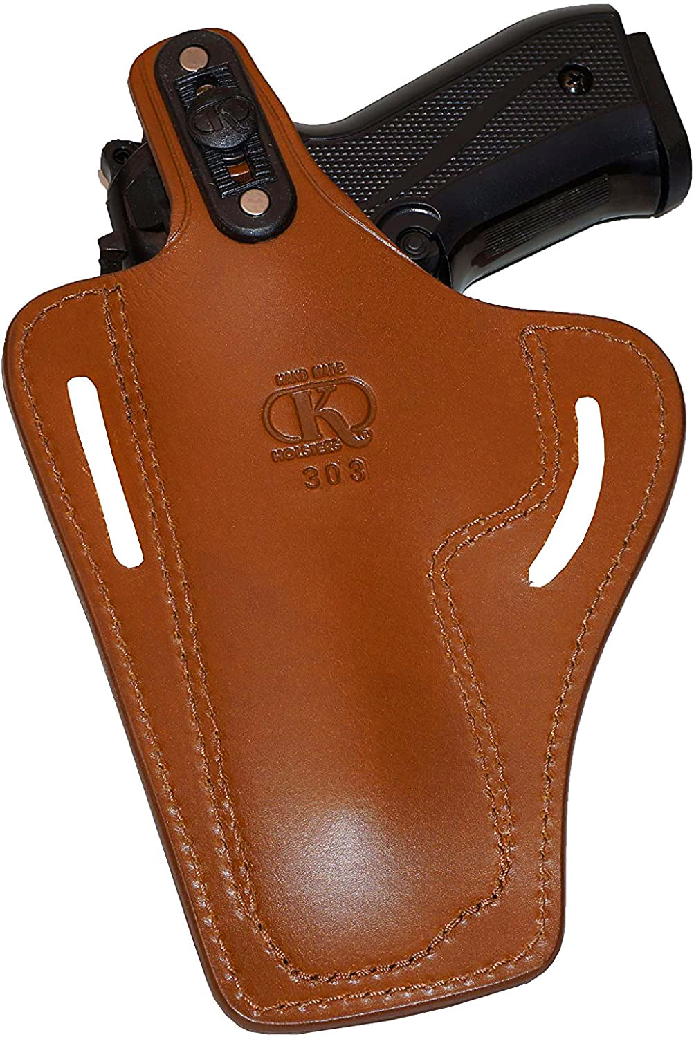 Pancake Leather Holster Thumb Break Fits Beretta 92 92F 96 B803, Taurus 92&99, RH 2 Slot Handmade (ALIS303)