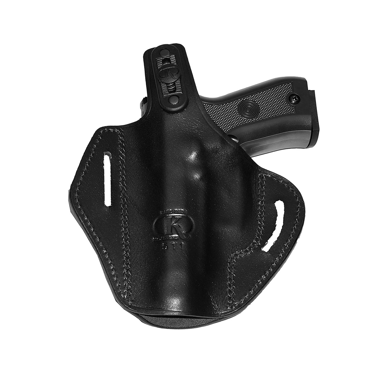 Pancake Leather Holster, Fits Glock 19 Glock 23, Two Slot Hand-Molded RH Handmade (ALIS531)