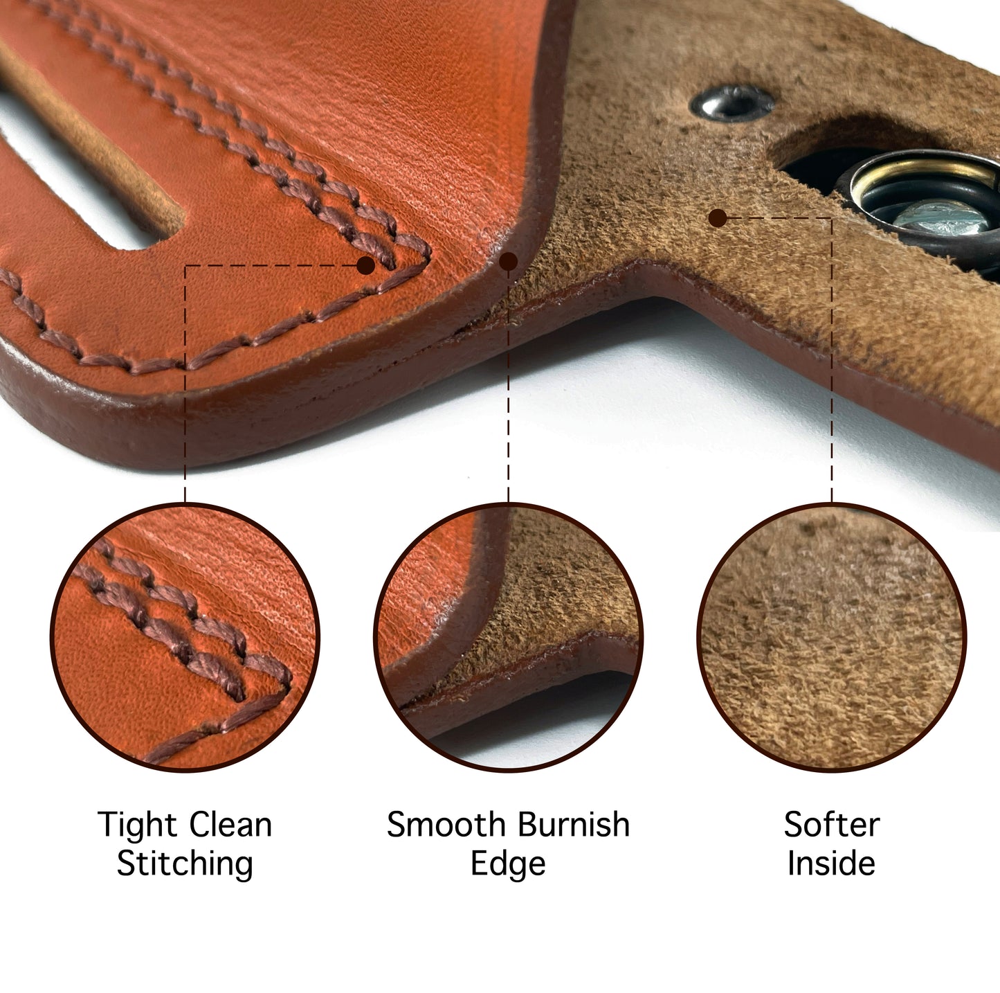 ALIS337090 Pancake Leather Holster Thumb Break RH & Single Magazine Pouch for Glock 17 Glock 22 Handmade!