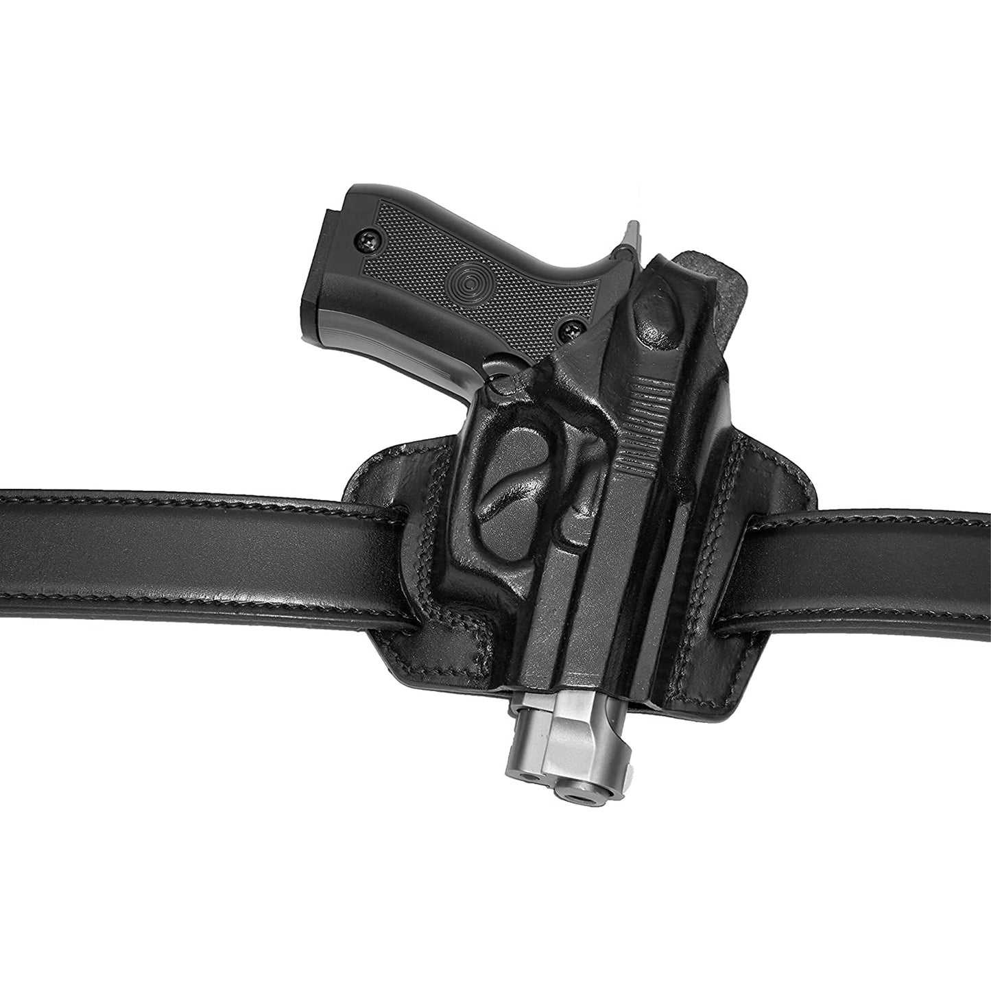ALIS302 2 Slot Pancake Leather Holster Thumb Break Open-end RH Fits Beretta 84F Handmade!