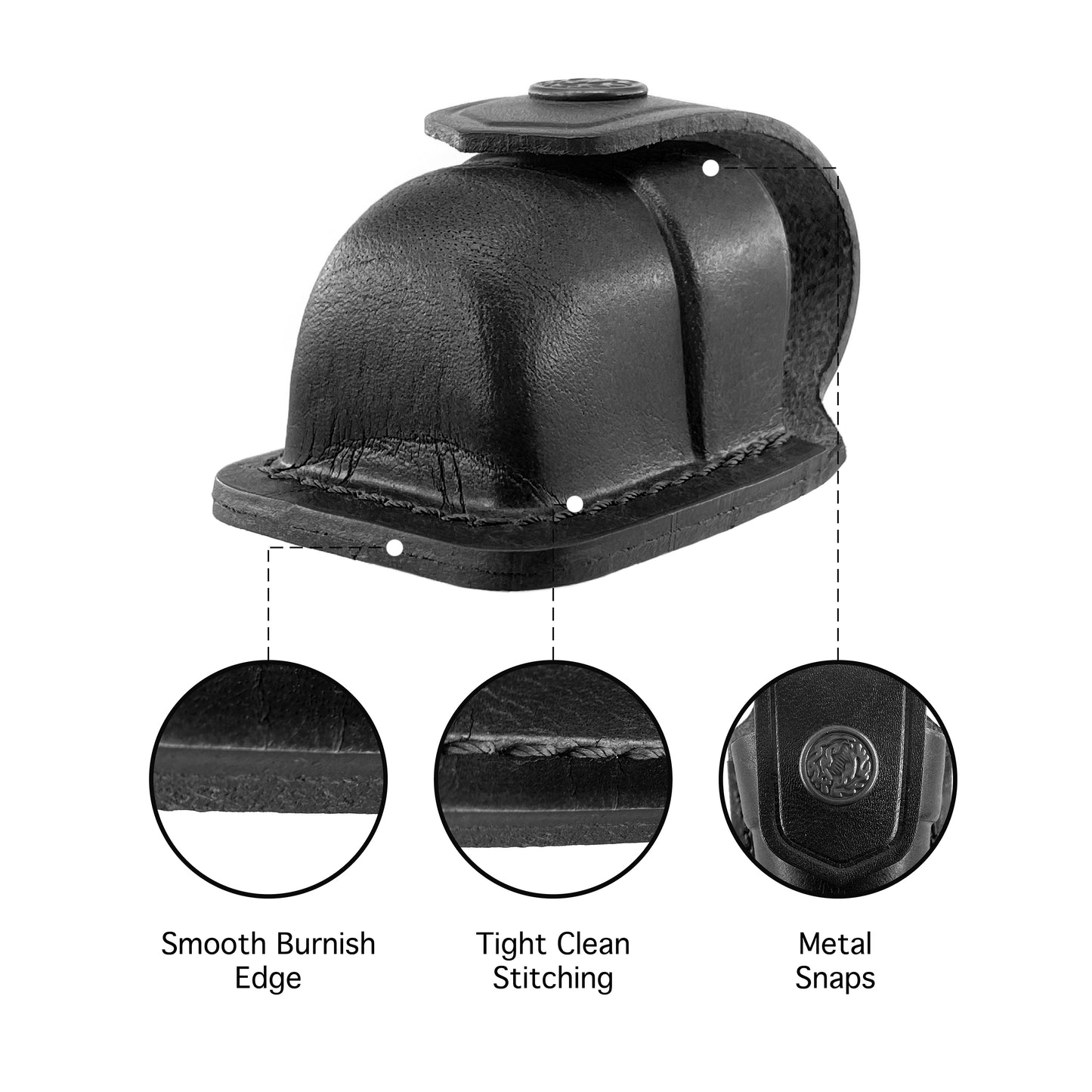 ALSM2037 Two Single Speedloader Pouch with Belt Clip for for 357 Magnum 6 & 7 Shots, 44 Magnum 5 Shot, S&W .38 Special 6 & 7 Shot speedloaders
