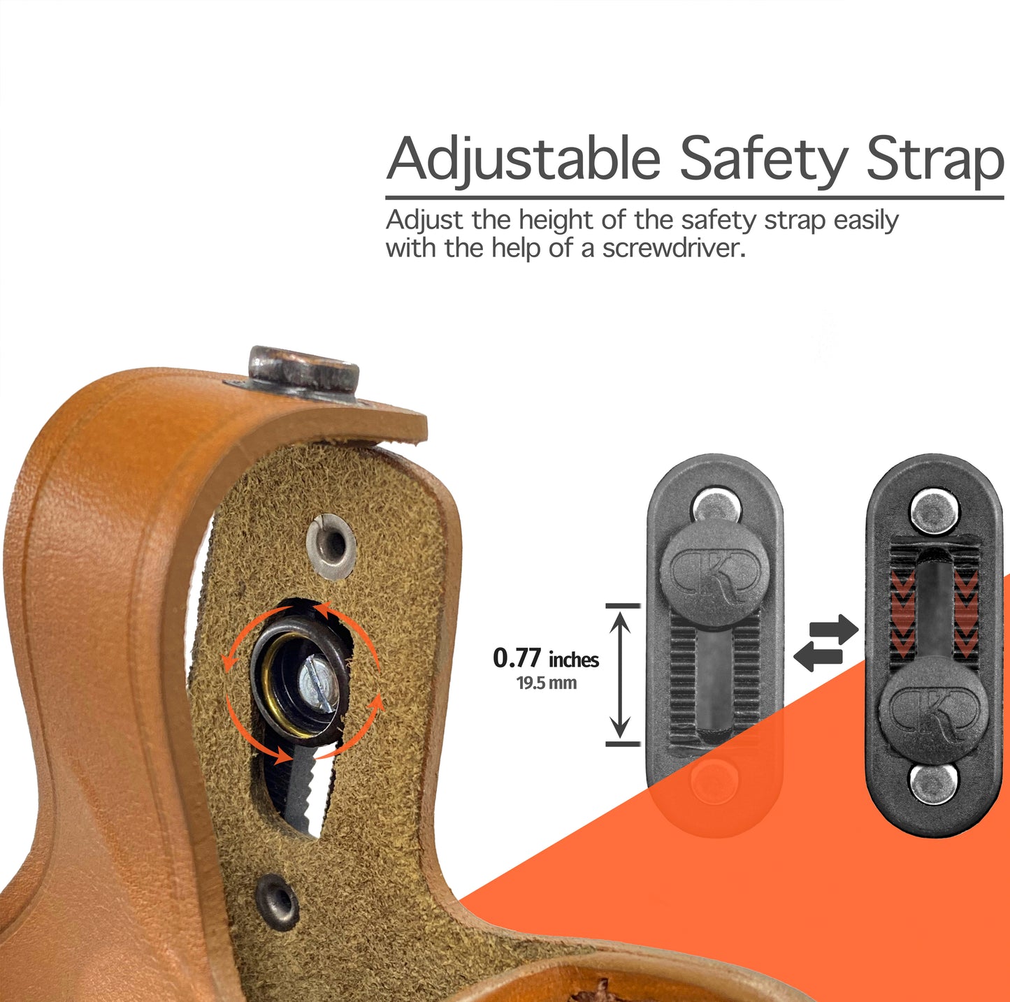 Pancake Leather Holster, 2 Slot Thumb Break Fits Glock 17 19 22 23 26 27 RH Handmade (ALIS340)