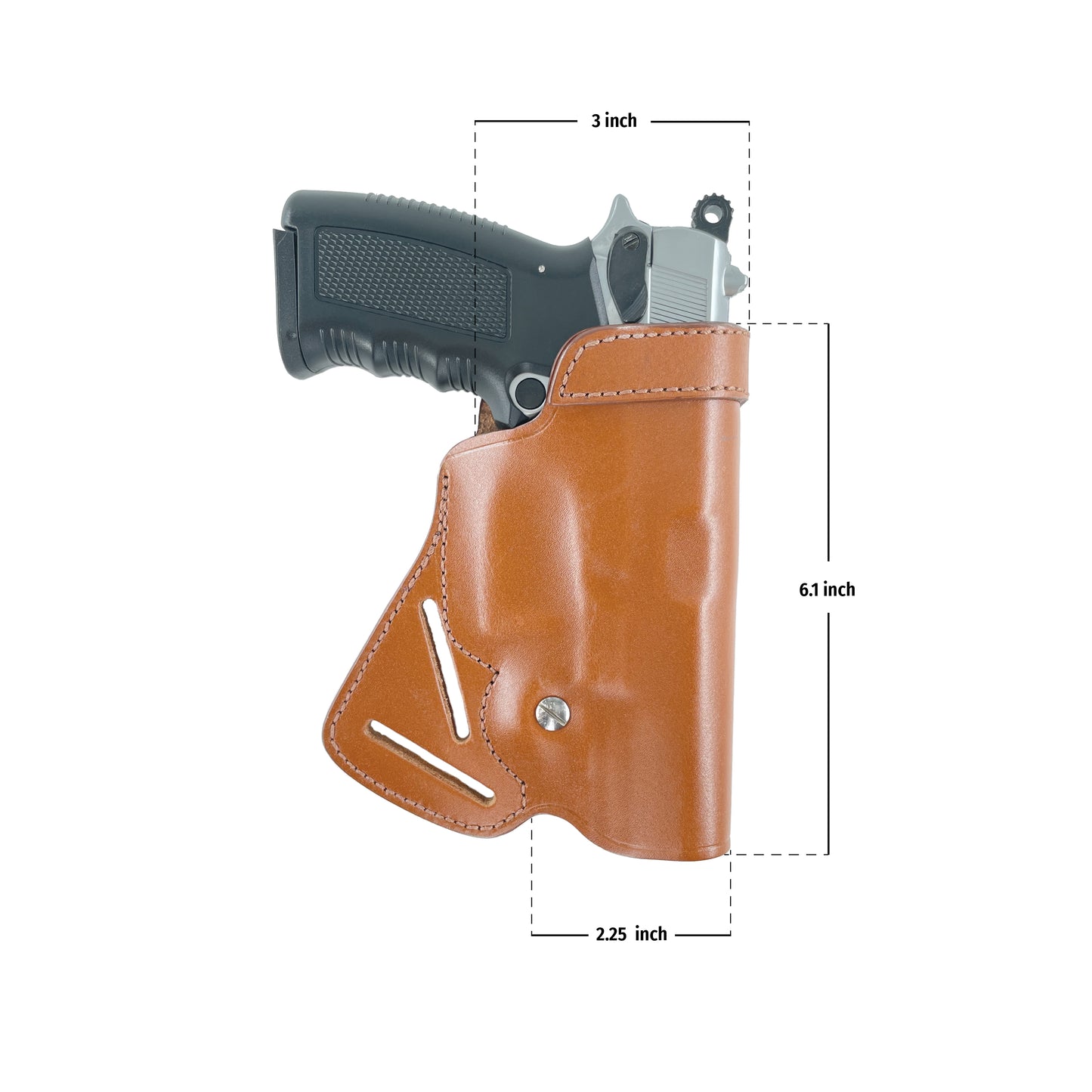 Small of Back Leather, Concealment Holster Fits Glock 17 22 30 Genuine Leather Handmade (ALIS467)