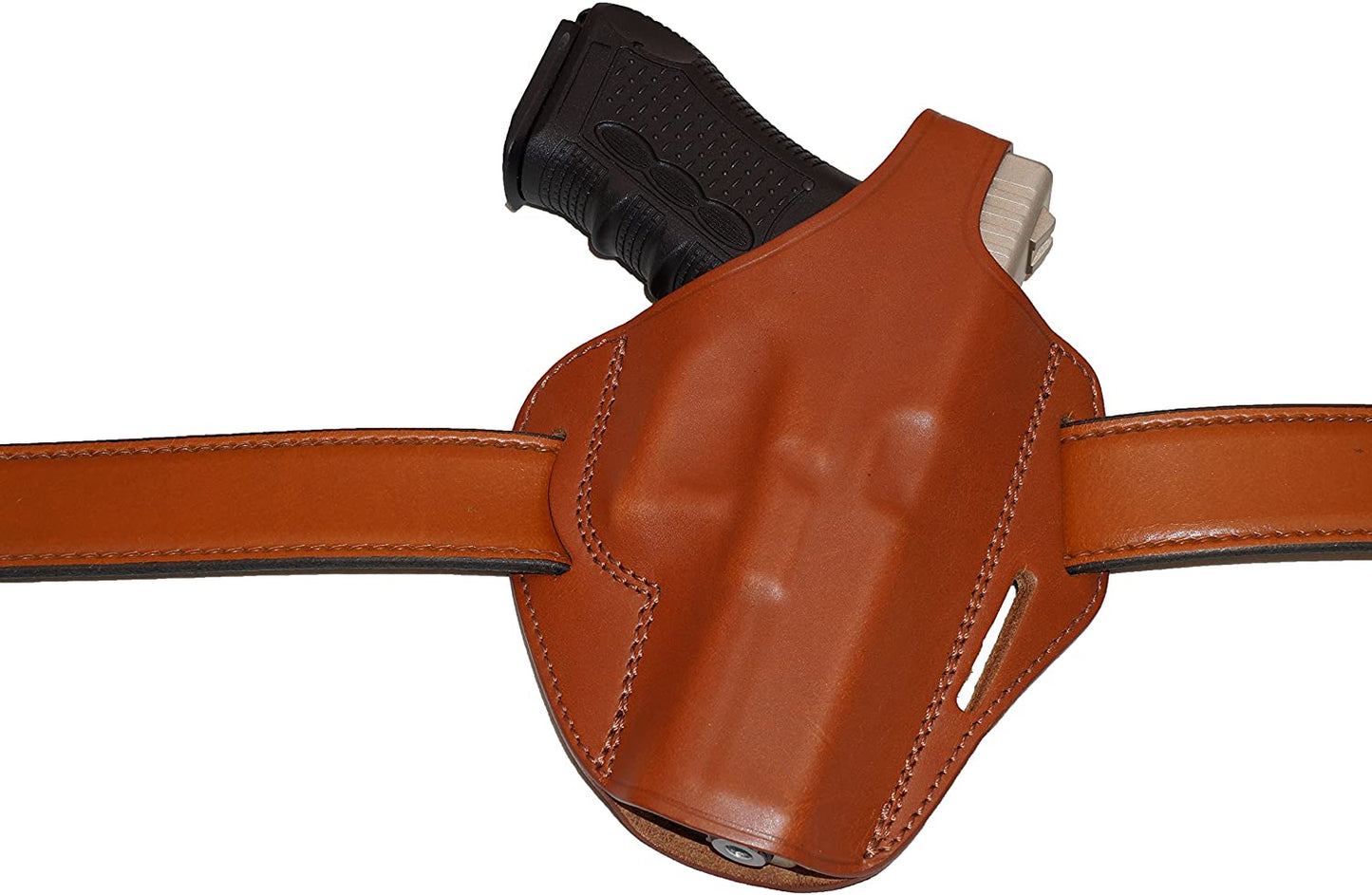 Pancake Leather Holster, Fits Glock 17 Glock 22, Three Slot Hand-Molded RH Handmade (ALIS529)