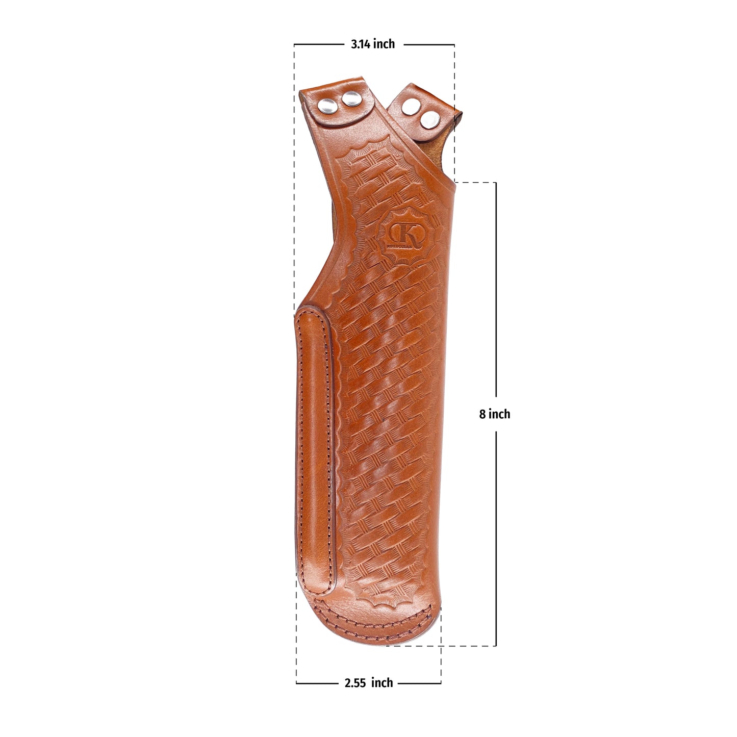 K447 Basketweave Vertical Shoulder Holster with Double Magazine Pouch for Beretta CZ 75 Browning HP Sig Sauer P226 with 4" Barrel RH Handmade