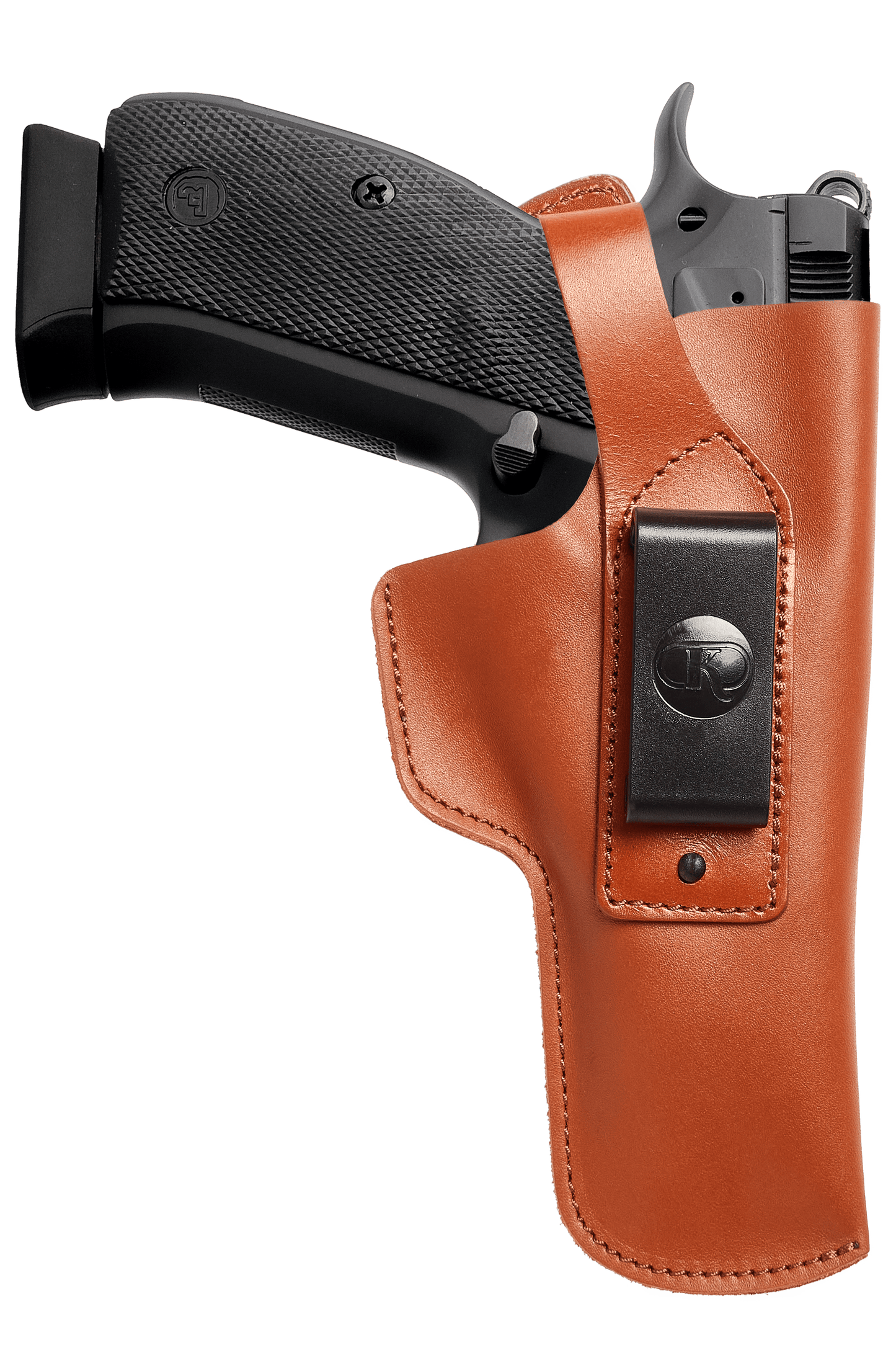 CZ 75 IWB Leather Holster with Belt Clip (K153)