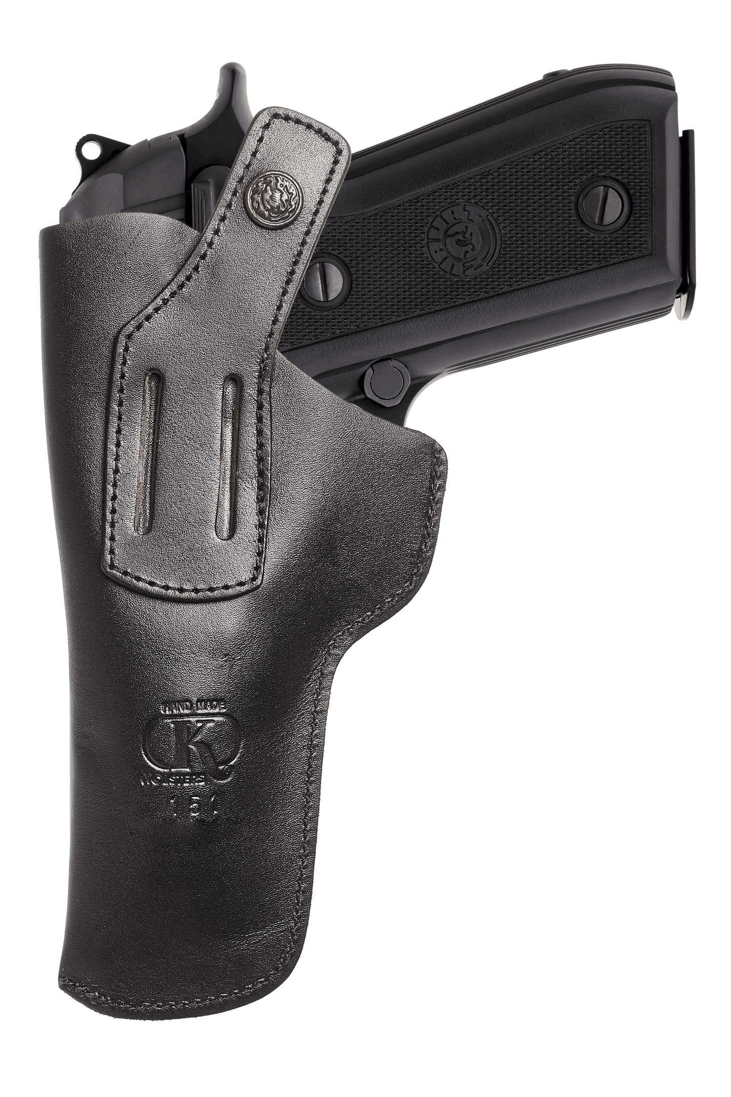 Beretta 92F IWB Leather Holster for Beretta 92 92S 92FS | S&W M&P Shield and Similar Sized Handguns, Concealed Carry Holster with Belt Clip (K151)