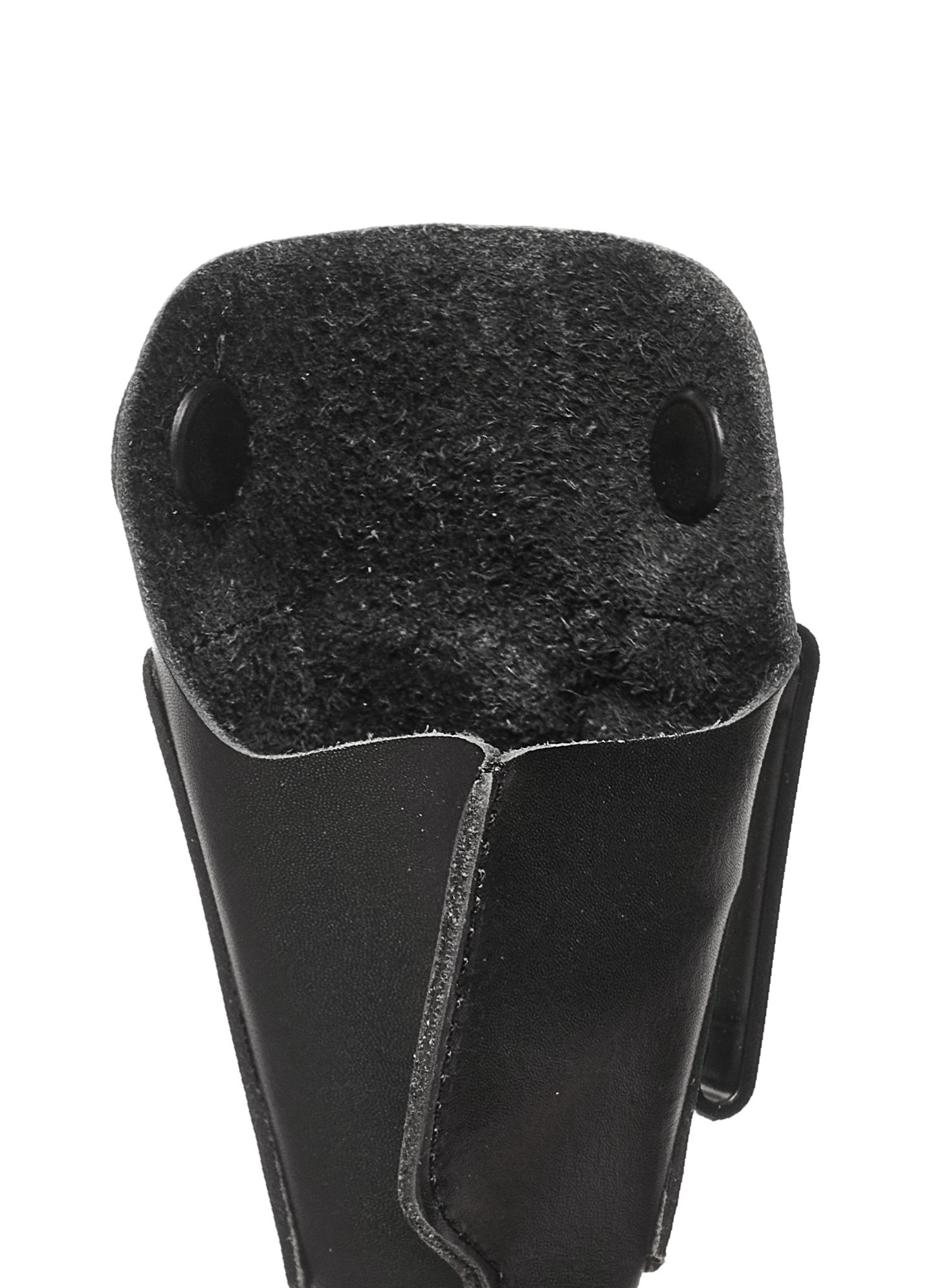 Koltster Leather Holster for Glock 17, IWB Holster for Glock 19 20 21 31 45 | S&W M&P Shield and Similar Sized Handguns, Concealed Carry Genuine Leather Holster with Belt Clip, Black Handmade (KM149)