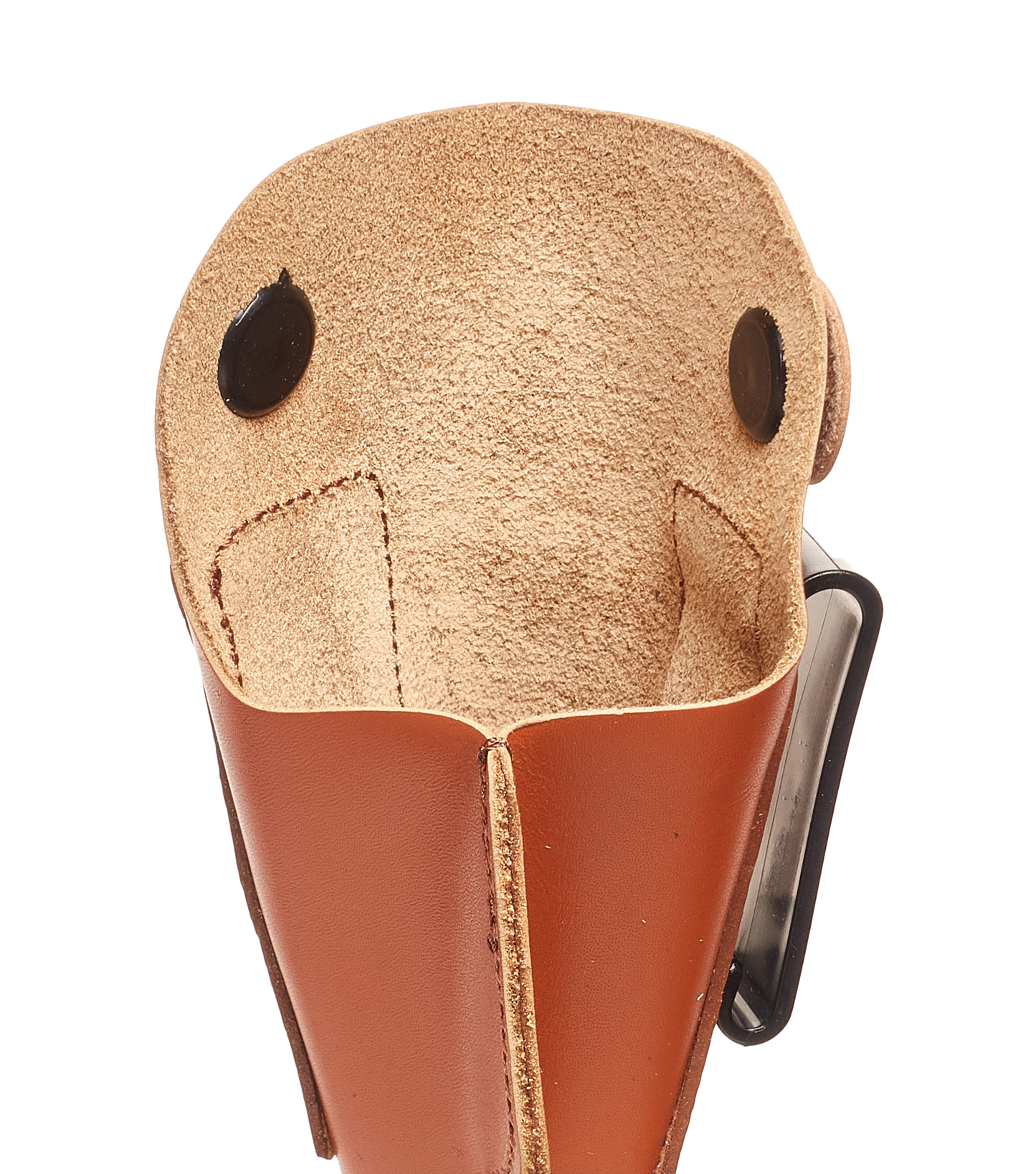 Koltster Leather Holster for Glock 17, IWB Holster for Glock 19 20 21 31 45 | S&W M&P Shield and Similar Sized Handguns, Concealed Carry Genuine Leather Holster with Belt Clip, Black Handmade (KM149)