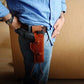 ALIS402 Belt with Leg Ties Leather Holster Retention Strap Fits Colt Ruger Springfield Taurus Remington 1911 RH Handmade!
