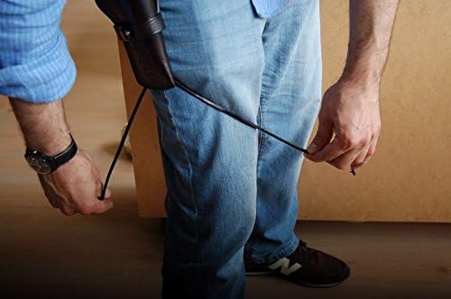 ALIS402 Belt with Leg Ties Leather Holster Retention Strap Fits Colt Ruger Springfield Taurus Remington 1911 RH Handmade!