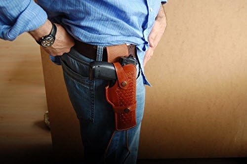 ALIS402 Belt with Leg Ties Leather Holster Retention Strap Fits Colt Ruger Springfield Taurus Remington 1911 RH Handmade!