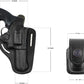 357 Magnum Holster, 2 Slot Pancake OWB Leather Gun Holster Thumb Break Handmade!