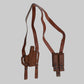 KHS342 Leather Shoulder & Belt Holster Open-end with Double Mag Pouch for Sig Sauer P226 (2in1)