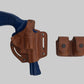KHS306 Shoulder & Belt Holster Open-end with Double Speedloader Pouch 357 Magnum & Similar Revolvers (2in1)