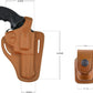 357 Magnum Holster, 2 Slot Pancake OWB Leather Gun Holster Thumb Break Handmade!