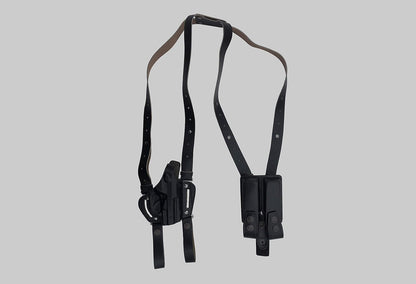 KHS302 Shoulder & Belt Holster Open-end with Double Mag Pouch RH Beretta 84F (2in1)