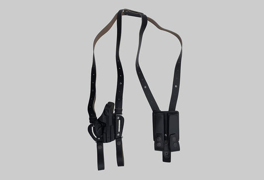 KHS302 Shoulder & Belt Holster Open-end with Double Mag Pouch RH Beretta 84F (2in1)