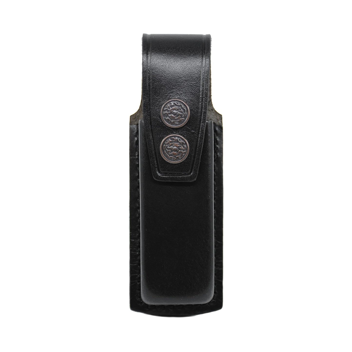 Alis008 Handmade Black Leather Single Magazine Pouch/Carrier/Case with Belt Clip for 7.65