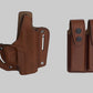 KHS342 Leather Shoulder & Belt Holster Open-end with Double Mag Pouch for Sig Sauer P226 (2in1)