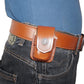 357 Magnum Holster, 2 Slot Pancake OWB Leather Gun Holster Thumb Break Handmade!