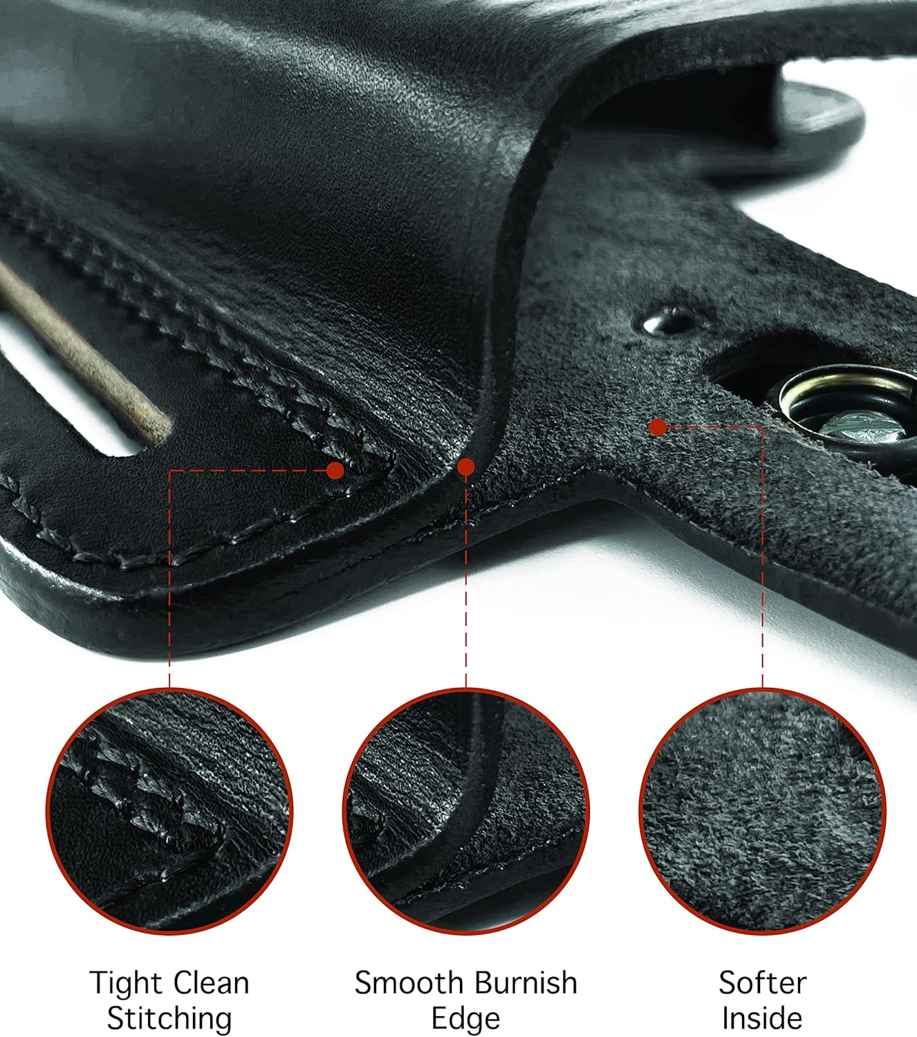 CZ 75 Leather Holster Pancake OWB Thumb Break Open-end Leather Gun Holster 2 Slot Handmade Brown Geunine Leather Holster!