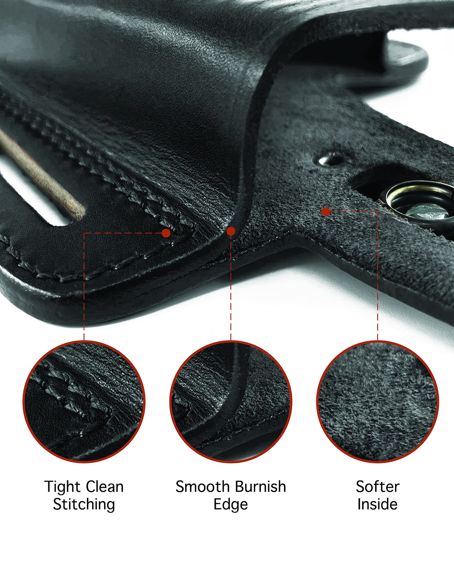 KHS343 Horizontal Shoulder & Belt Holster with Double Magazine Pouch RH Fits Colt Ruger Springfield Taurus 1911 Handmade! Free Extension for Big Body Size!