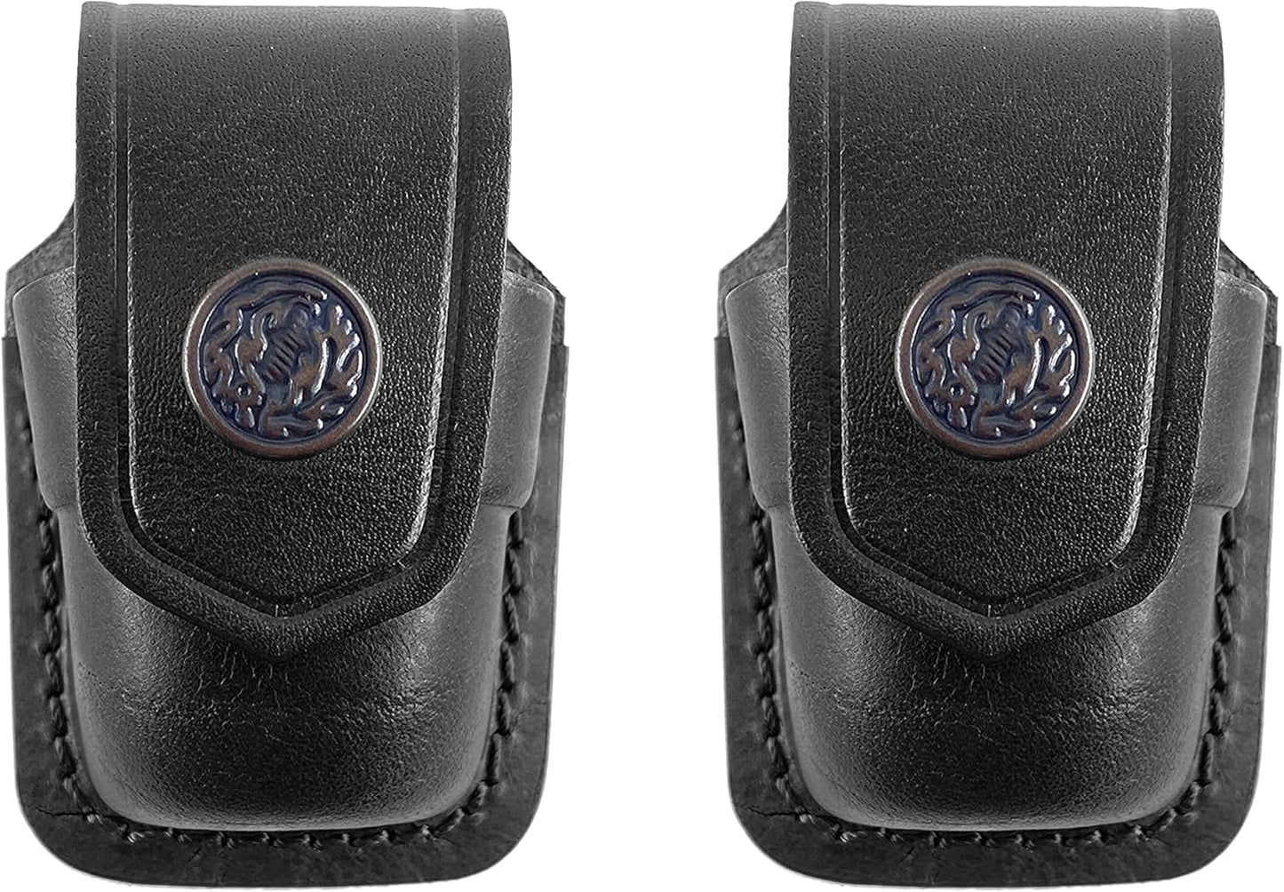 Koltster Two Single Leather Speedloader Pouches for S&W Magnum Handmade