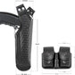 Basketweave Leather Vertical Shoulder Holster & Double Speedloader Case 357 Magnum & Similar Revolvers 4" Handmade!