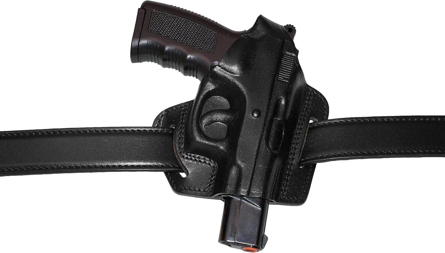 CZ 75 Leather Holster Pancake OWB Thumb Break Open-end Leather Gun Holster 2 Slot Handmade Brown Geunine Leather Holster!