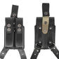 KHS343 Horizontal Shoulder & Belt Holster with Double Magazine Pouch RH Fits Colt Ruger Springfield Taurus 1911 Handmade! Free Extension for Big Body Size!