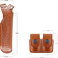 Basketweave Leather Vertical Shoulder Holster & Double Speedloader Case 357 Magnum & Similar Revolvers 4" Handmade!