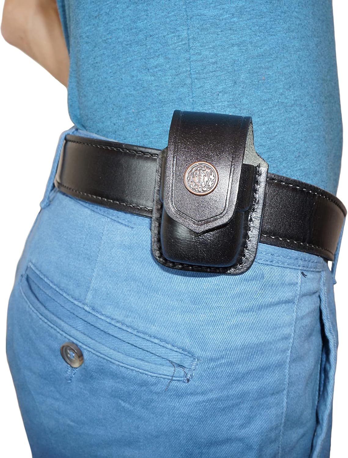 Koltster Two Single Leather Speedloader Pouches for S&W Magnum Handmade