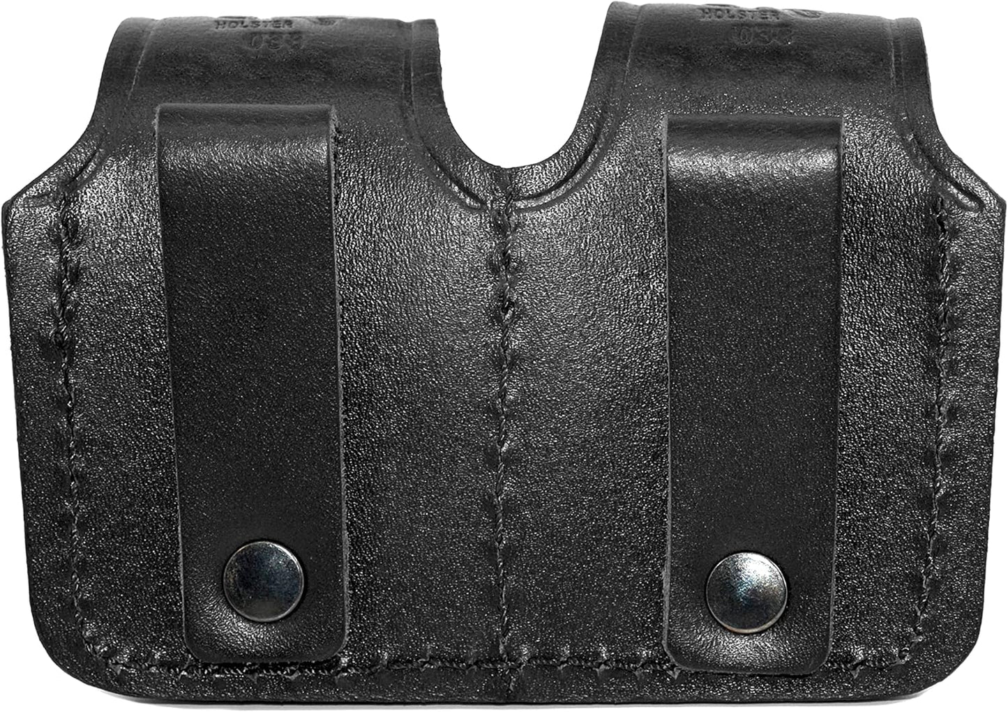 Basketweave Leather Vertical Shoulder Holster & Double Speedloader Case 357 Magnum & Similar Revolvers 4" Handmade!