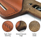 KHS343 Horizontal Shoulder & Belt Holster with Double Magazine Pouch RH Fits Colt Ruger Springfield Taurus 1911 Handmade! Free Extension for Big Body Size!