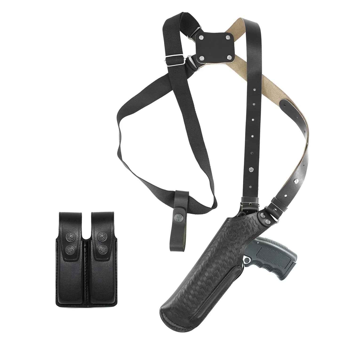 Koltster Basketweave Shoulder Holster for Beretta Taurus & Double Mag Pouch RH
