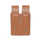 ALIS45206 Vertical Shoulder Leather Holster with Soft Fabric Interior Lining & Double Magazine Pouch Fits Beretta Taurus CZ 75 up to 5” Barrel Handmade!