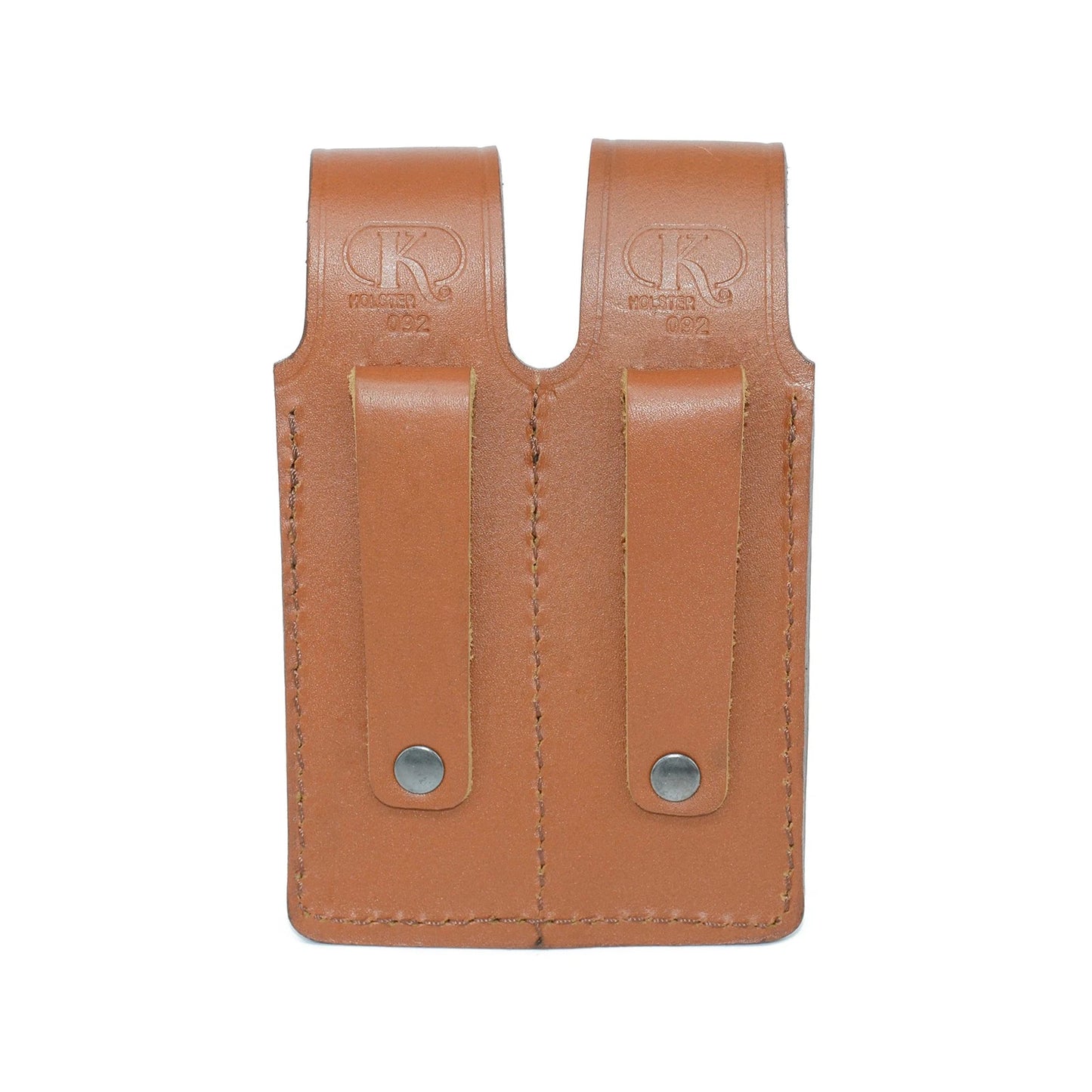 ALIS45206 Vertical Shoulder Leather Holster with Soft Fabric Interior Lining & Double Magazine Pouch Fits Beretta Taurus CZ 75 up to 5” Barrel Handmade!
