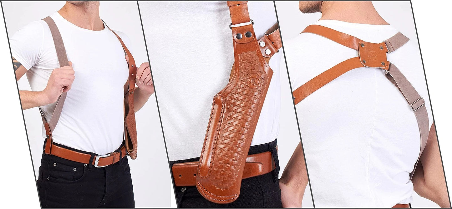 Koltster Basketweave Shoulder Holster for Beretta Taurus & Double Mag Pouch RH
