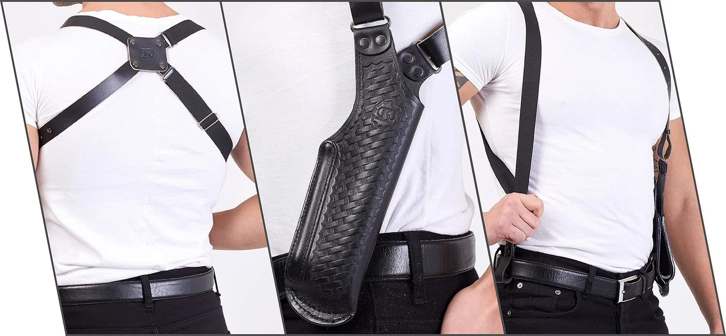 Koltster Basketweave Shoulder Holster for Beretta Taurus & Double Mag Pouch RH