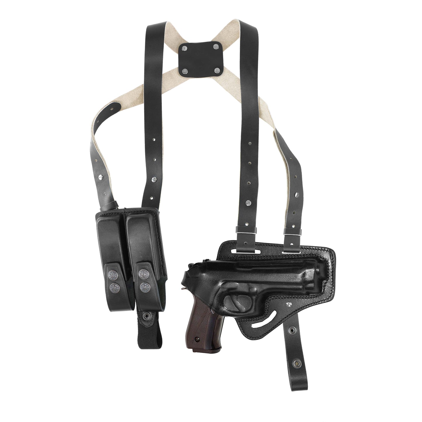 Shoulder Holster Leather concealed carry gun holster 9mm pistol glock 19 17 43 1911 owb adjustable belt pancake holsters black brown taurus g2c g3c thumb break open men women western sig sauer smith Wesson Ruger Springfield right hand 1791