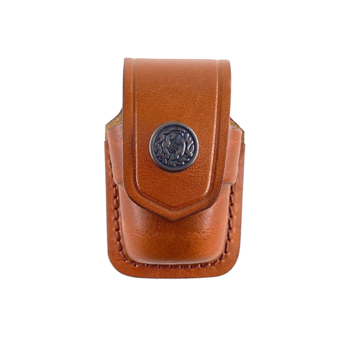 ALISM037 Handmade Leather Single Speed Loader Carrier/case/Pouch with Belt Clip for 357 Magnum 6 & 7 Shots, 44 Magnum 5 Shot, S&W .38 Special