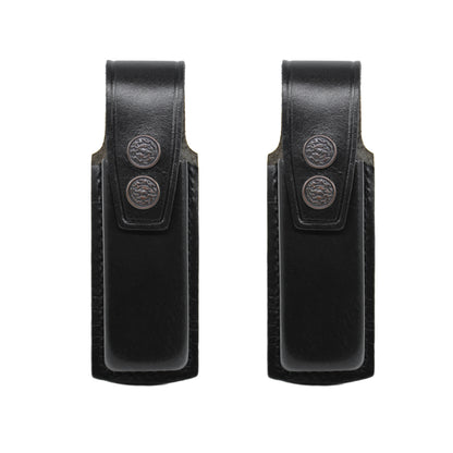 Holster ALISM2001 Two Single Leather Magazine Pouches with Belt Clip for Colt 1911 Handmade!