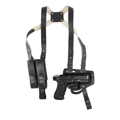 Shoulder Holster Leather concealed carry gun holster 9mm pistol glock 19 17 43 1911 owb adjustable belt pancake holsters black brown taurus g2c g3c thumb break open men women western sig sauer smith Wesson Ruger Springfield right hand 1791