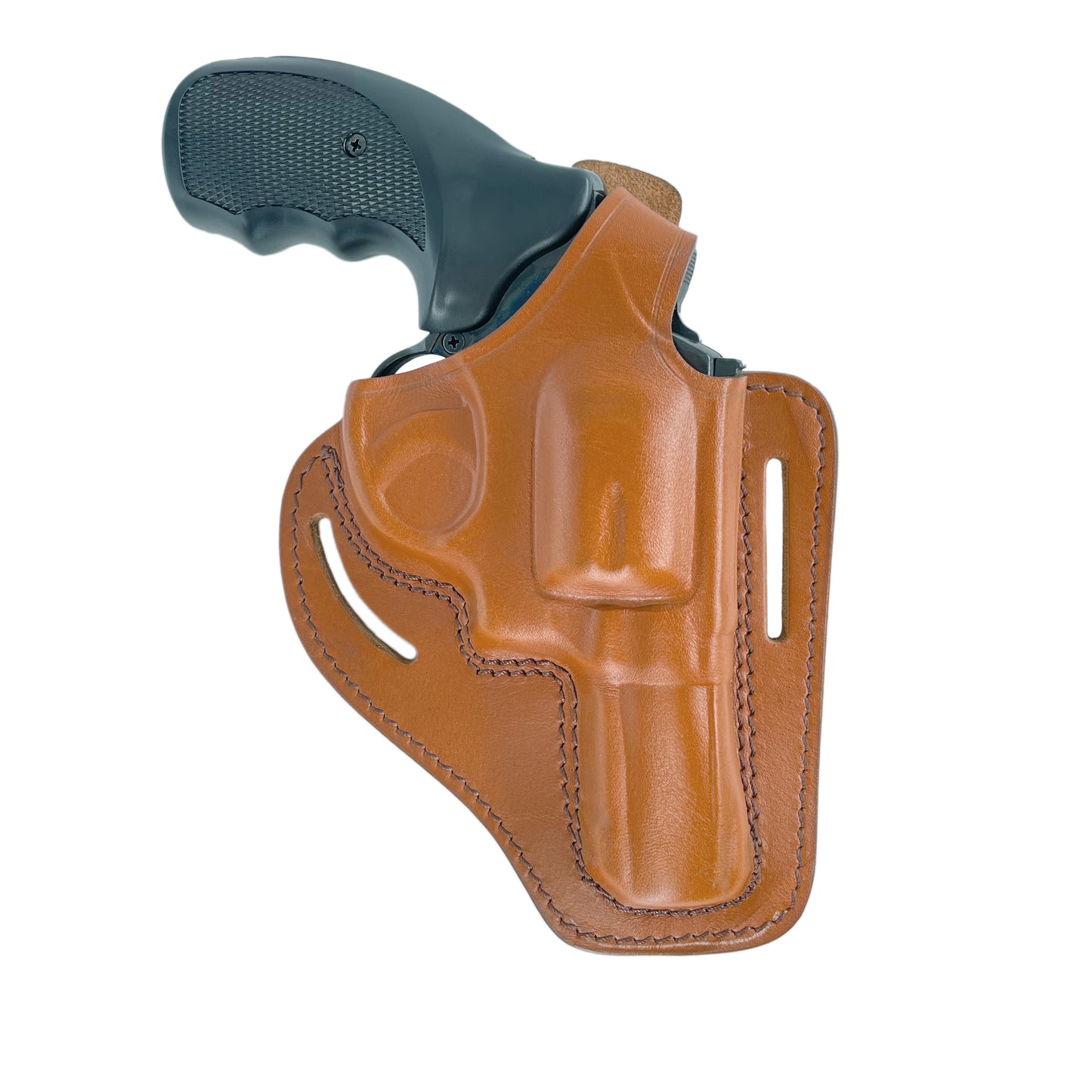 2 Slot Pancake Leather Holster, Thumb Break RH Fits Smith&Wesson K- Frame 3" (ALIS351)