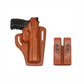 ALIS34303 Pancake Leather Holster & Double Magazine Pouch for All 1911 Models RH Handmade!